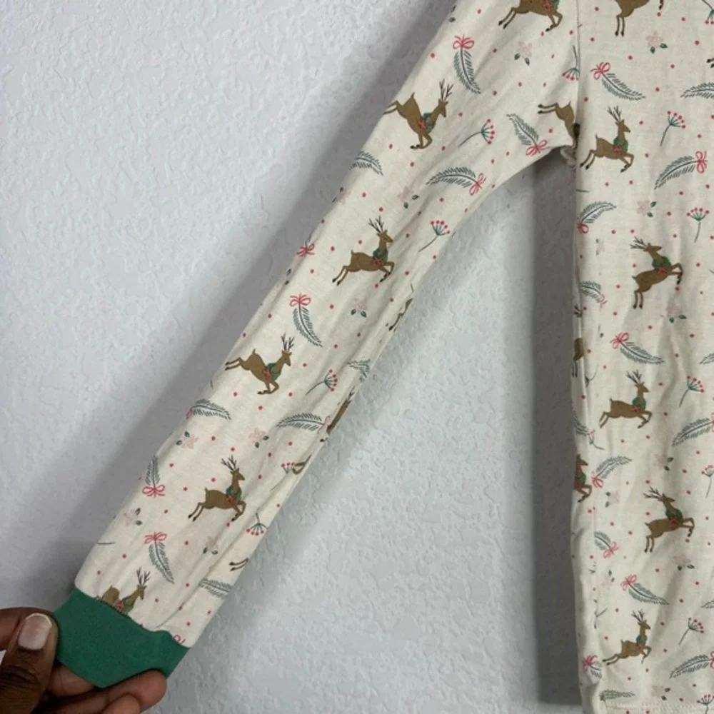 Magnetic Me Pajama Top Unisex Size 5Y Reindeer Print Long Sleeve Modal Christmas